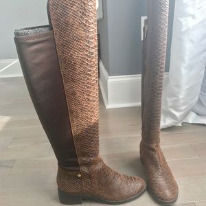 Michael Kors Bromley Riding Boots (Mocha Dist.)